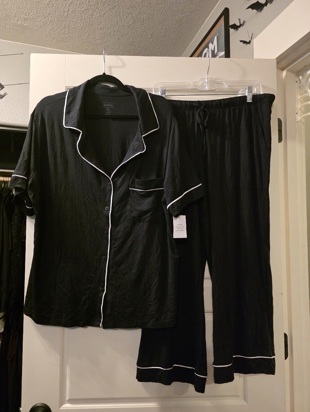 Auden Cloud Knit Pajama Set In Black Size XXL
